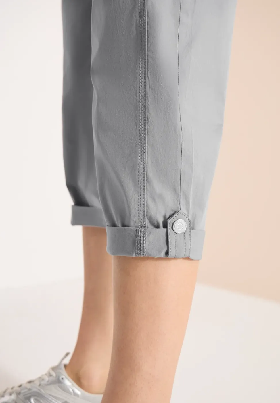Mid Waist Casual Fit Hose mit Turn Up