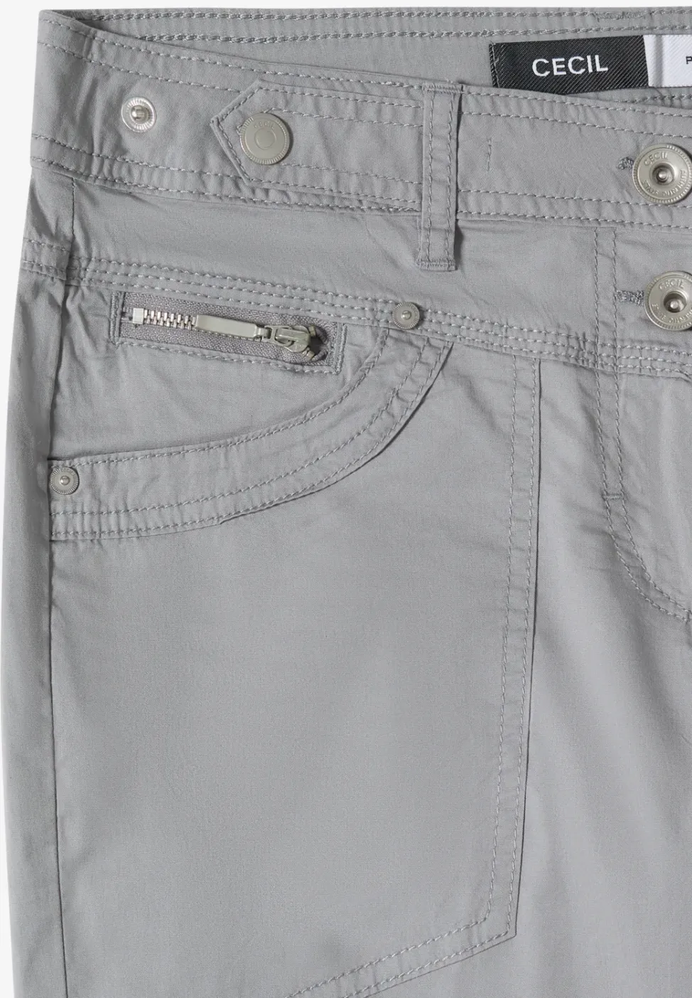 Mid Waist Casual Fit Hose mit Turn Up