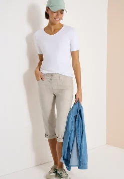 Mid Waist Casual Fit Hose mit Turn Up