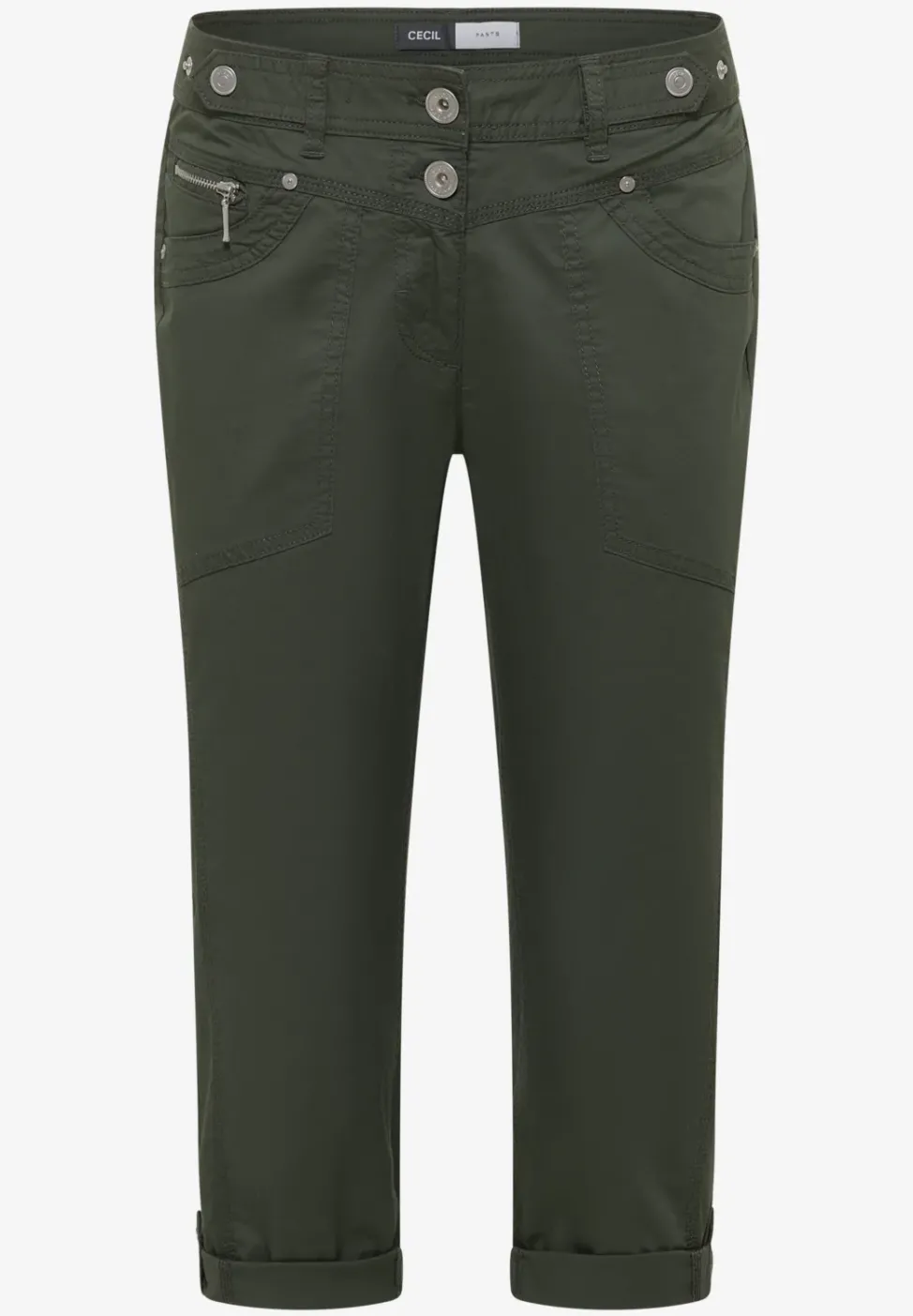 Mid Waist Casual Fit Hose mit Turn Up