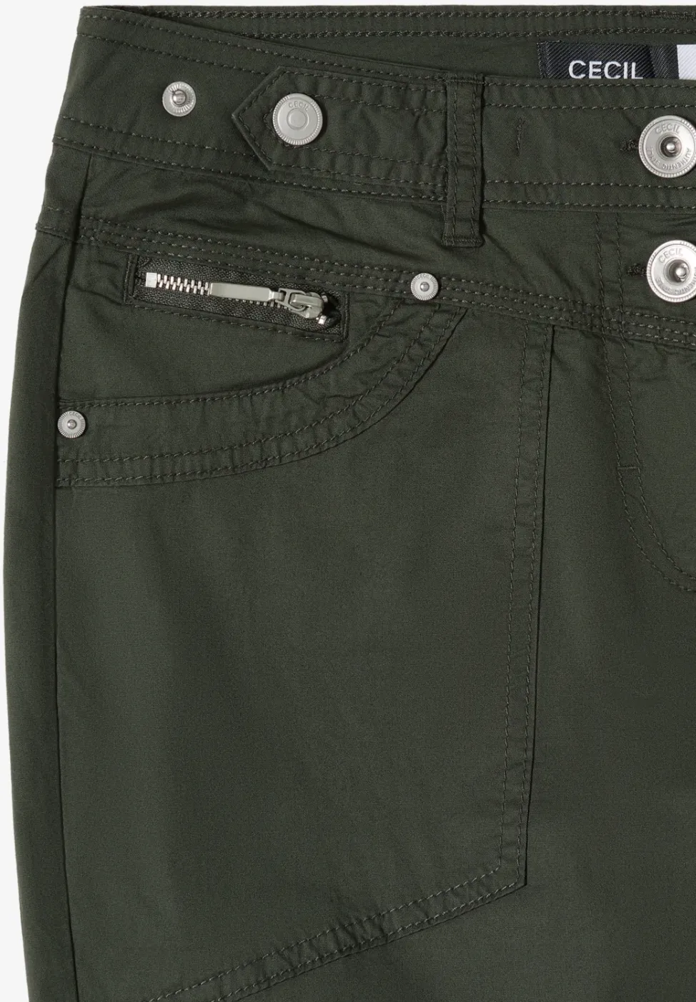 Mid Waist Casual Fit Hose mit Turn Up