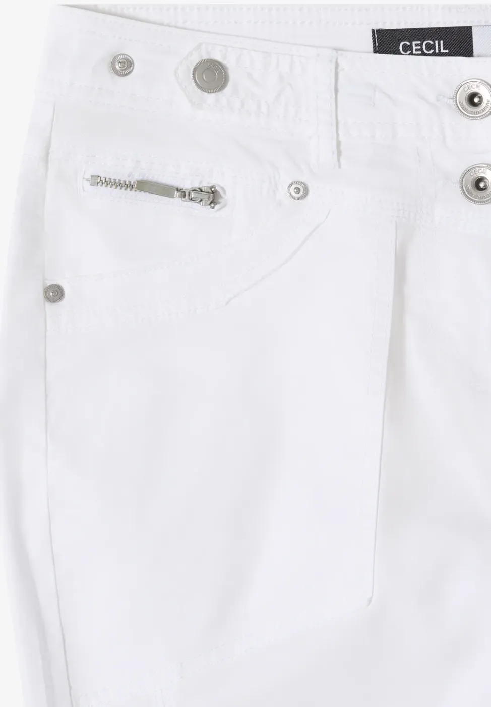 Mid Waist Casual Fit Hose mit Turn Up