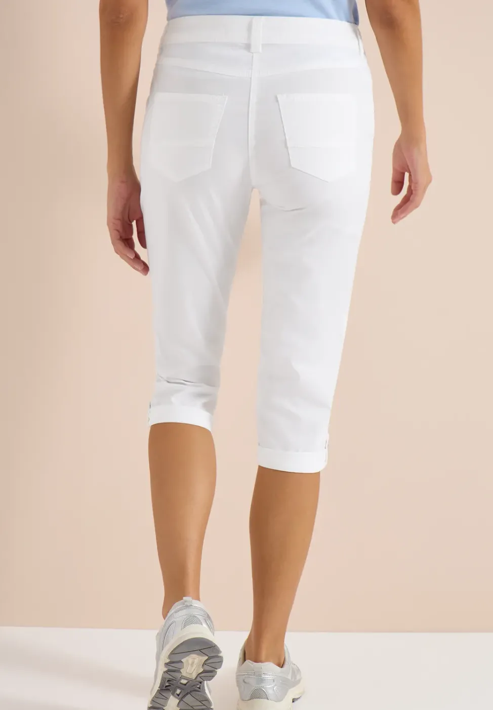 Mid Waist Casual Fit Hose mit Turn Up