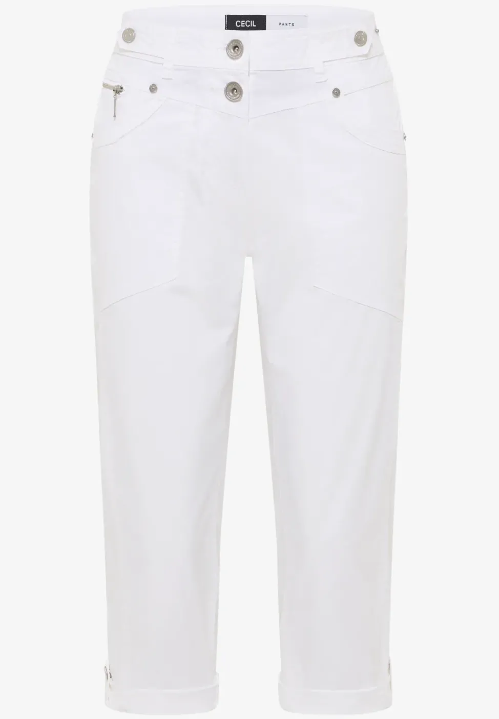 Mid Waist Casual Fit Hose mit Turn Up