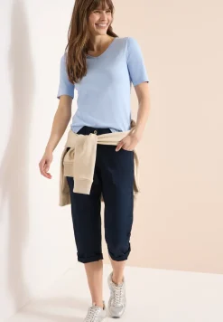 Mid Waist Casual Fit Hose mit Turn Up