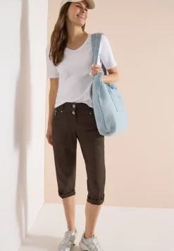 Mid Waist Casual Fit Hose mit Turn Up