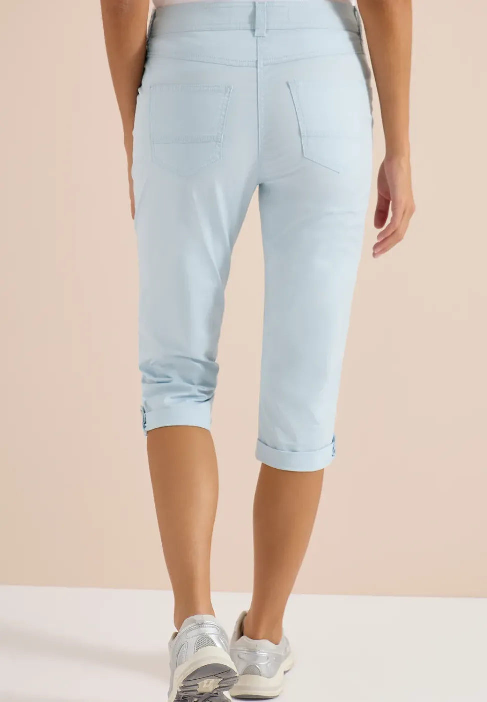 Mid Waist Casual Fit Hose mit Turn Up