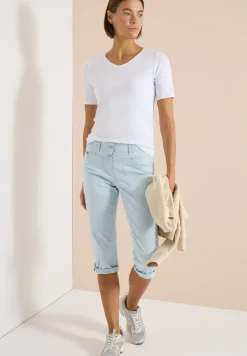 Mid Waist Casual Fit Hose mit Turn Up