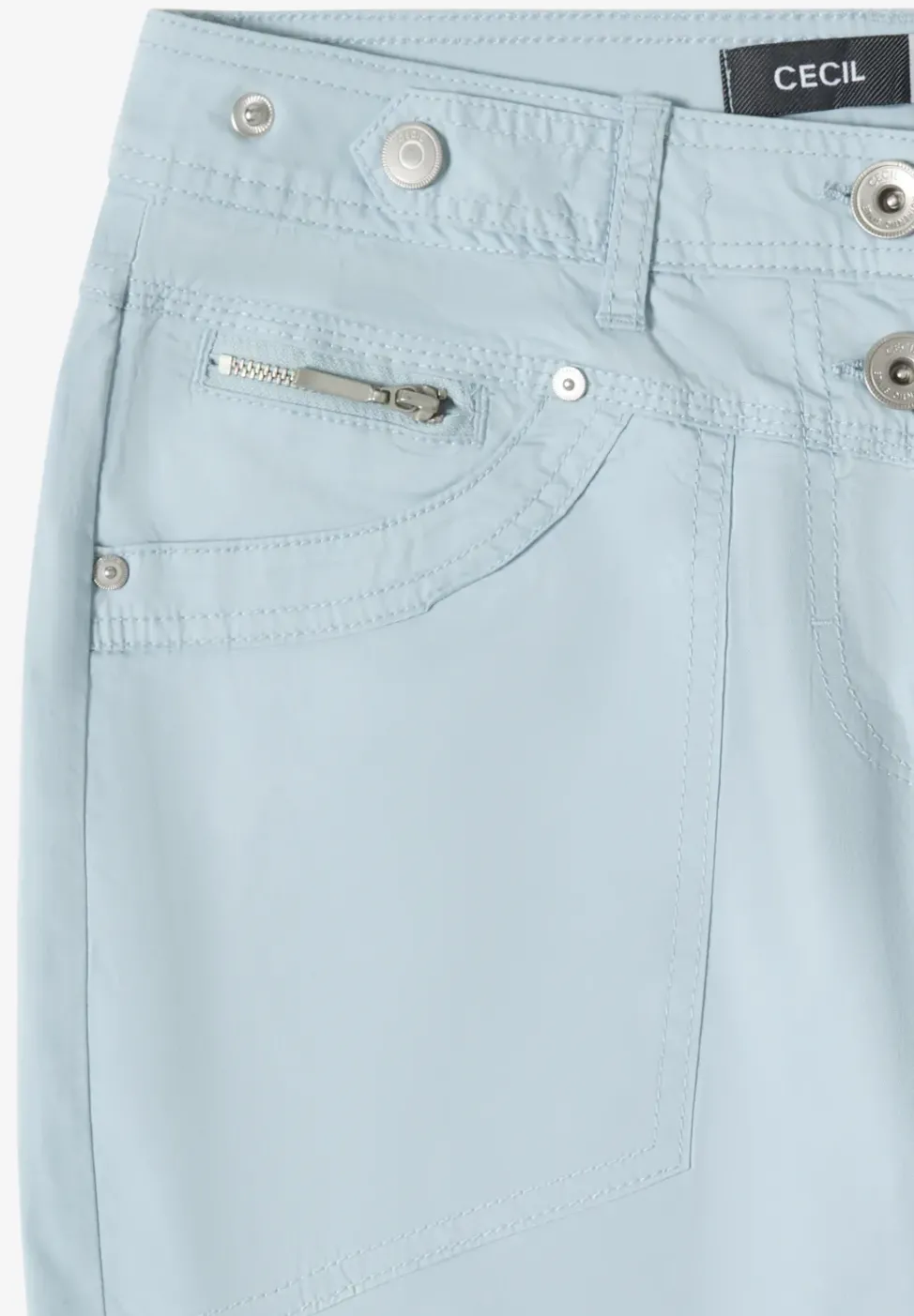 Mid Waist Casual Fit Hose mit Turn Up