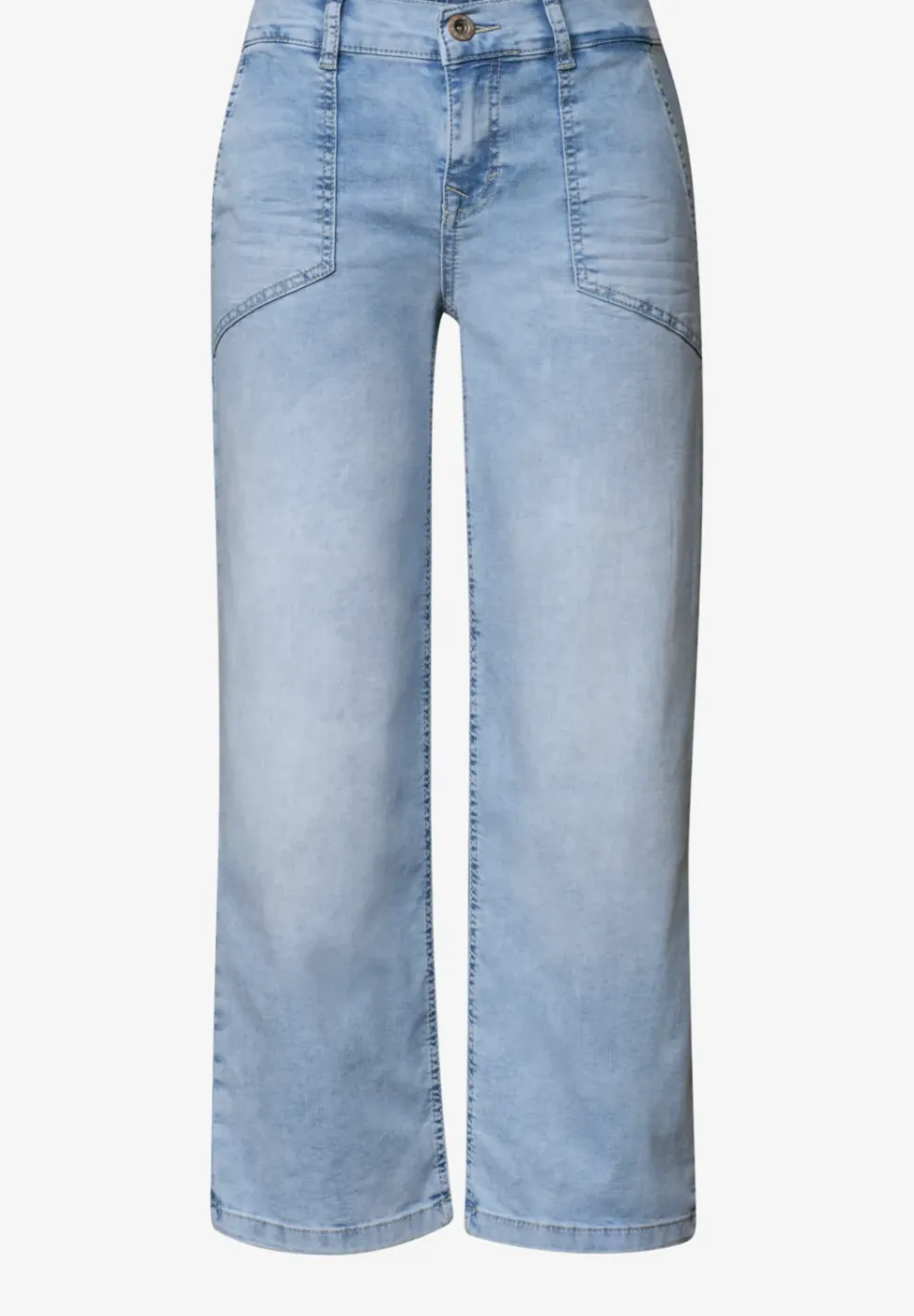 Mid Waist Jeans Culotte im Loose Fit