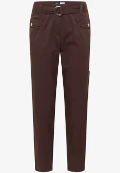 Mid Waist Slim Leg Hose im Loose Fit