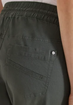 Mid Waist Slim Leg Hose im Washed-Look