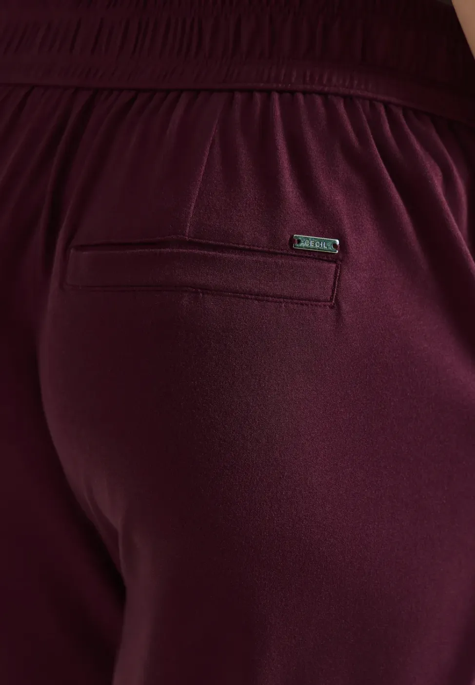 Mid Waist Slim Leg Hose im Casual Fit