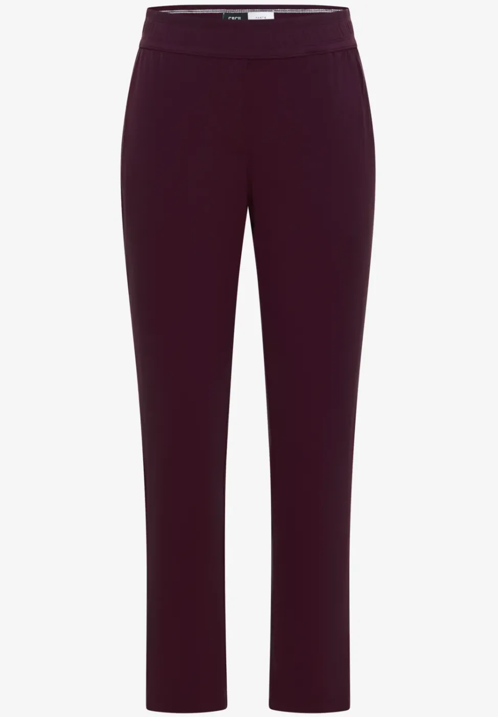 Mid Waist Slim Leg Hose im Casual Fit