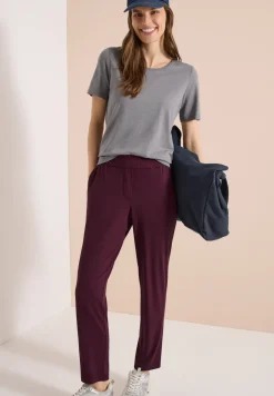 Mid Waist Slim Leg Hose im Casual Fit