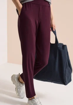 Mid Waist Slim Leg Hose im Casual Fit