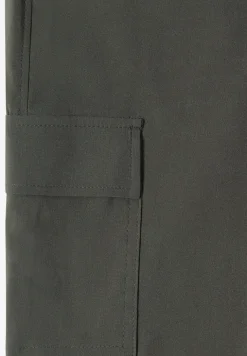 Mid Waist Slim Leg Hose im Cargo-Look