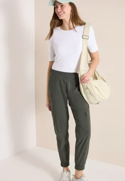 Mid Waist Slim Leg Hose im Cargo-Look