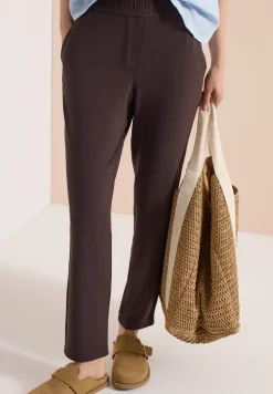 Mid Waist Slim Leg Hose im Casual Fit