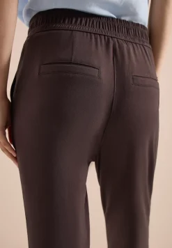 Mid Waist Slim Leg Hose im Casual Fit