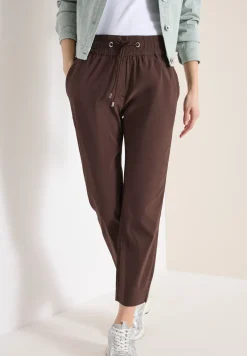 Mid Waist Slim Leg Hose im Casual Fit