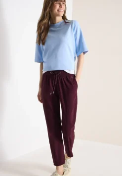 Mid Waist Slim Leg Hose im Casual Fit