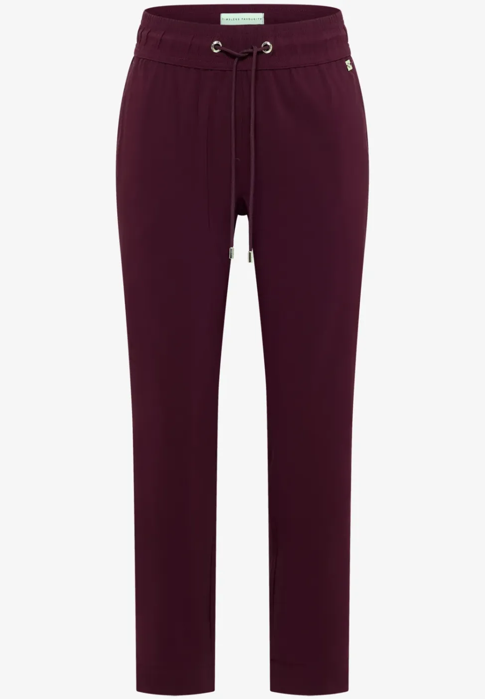 Mid Waist Slim Leg Hose im Casual Fit