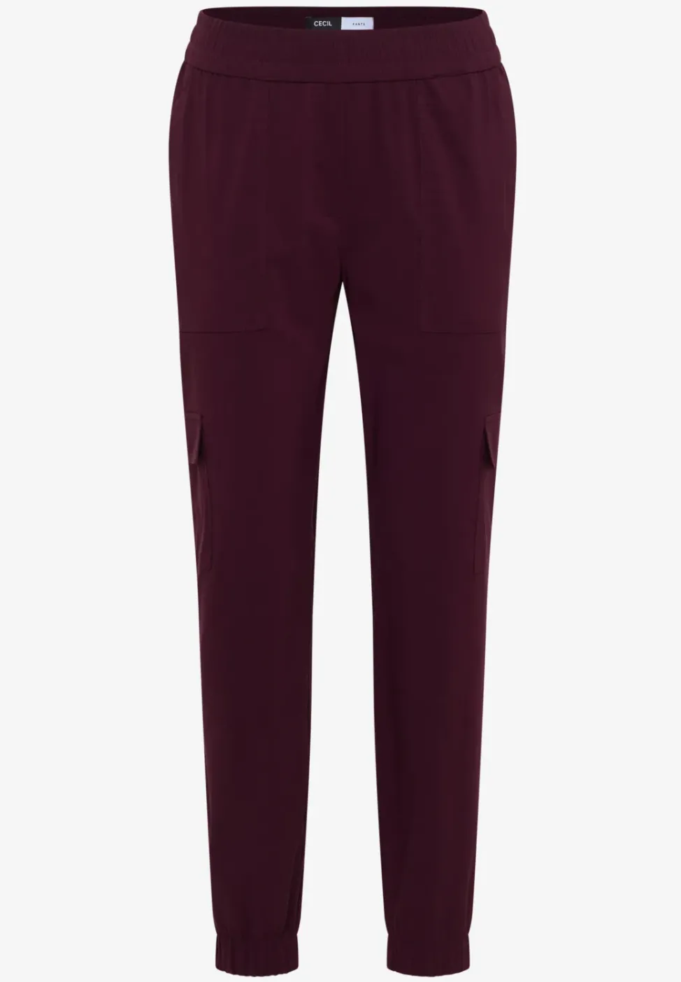 Mid Waist Slim Leg Hose im Cargo-Look