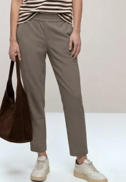 Mid Waist Slim Leg Hose im Loose Fit