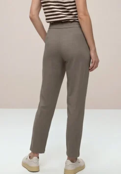 Mid Waist Slim Leg Hose im Loose Fit