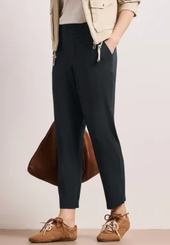 Mid Waist Slim Leg Hose im Loose Fit