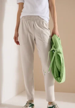 Mid Waist Slim Leg Hose im Casual Fit