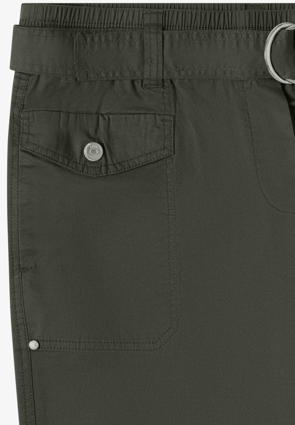 Mid Waist Slim Leg Hose im Loose Fit