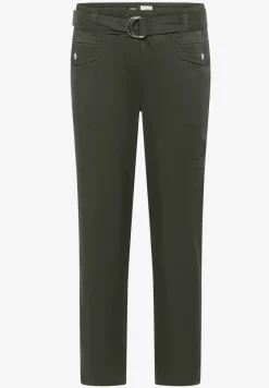 Mid Waist Slim Leg Hose im Loose Fit