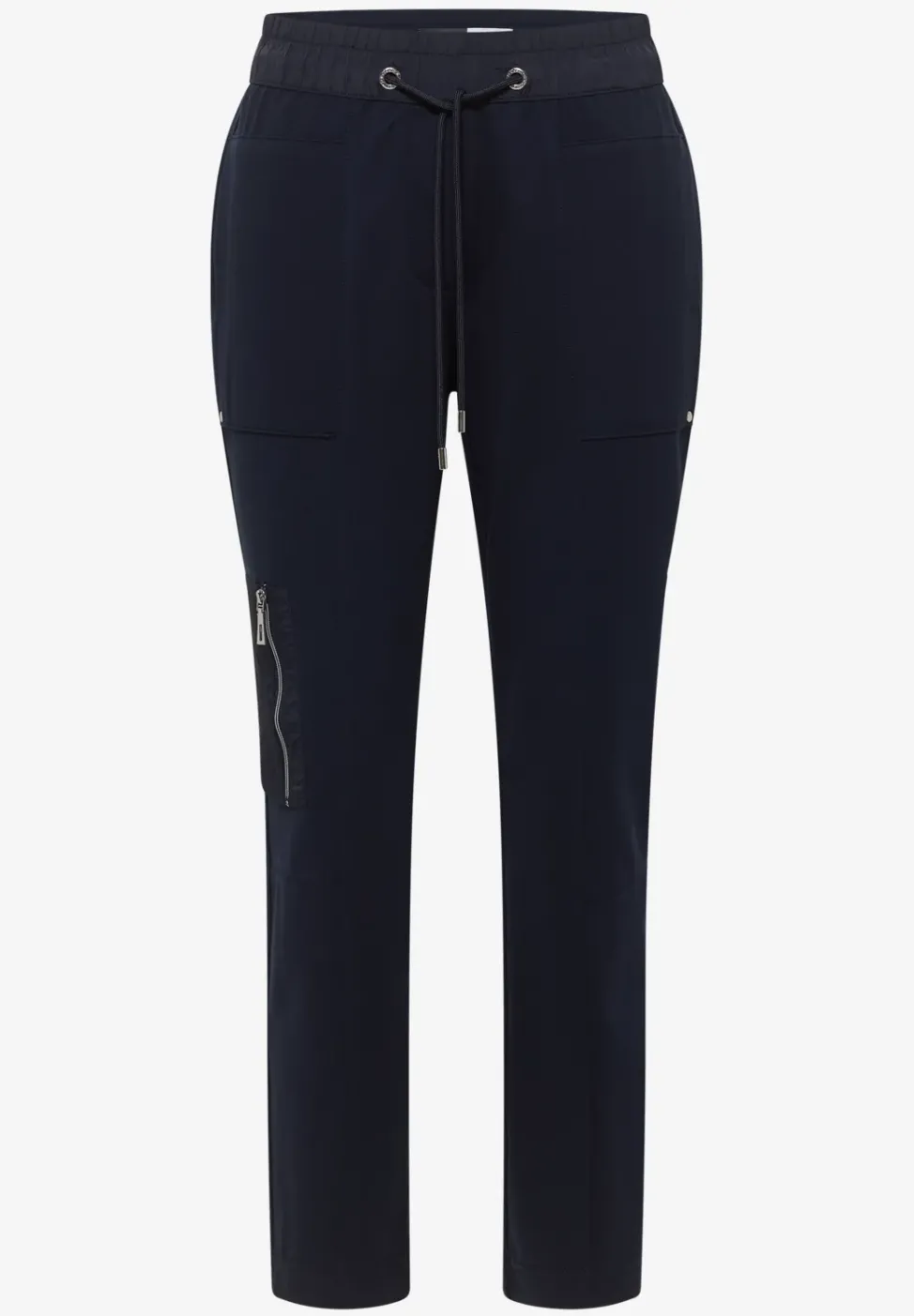 Mid Waist Slim Leg Hose im Casual Fit