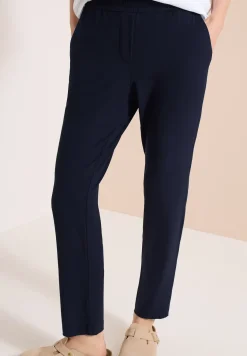 Mid Waist Slim Leg Hose im Casual Fit