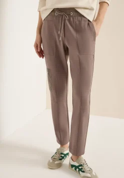 Mid Waist Slim Leg Hose im Casual Fit