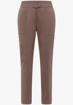 Mid Waist Slim Leg Hose im Casual Fit