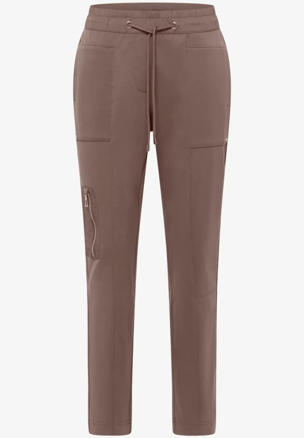 Mid Waist Slim Leg Hose im Casual Fit