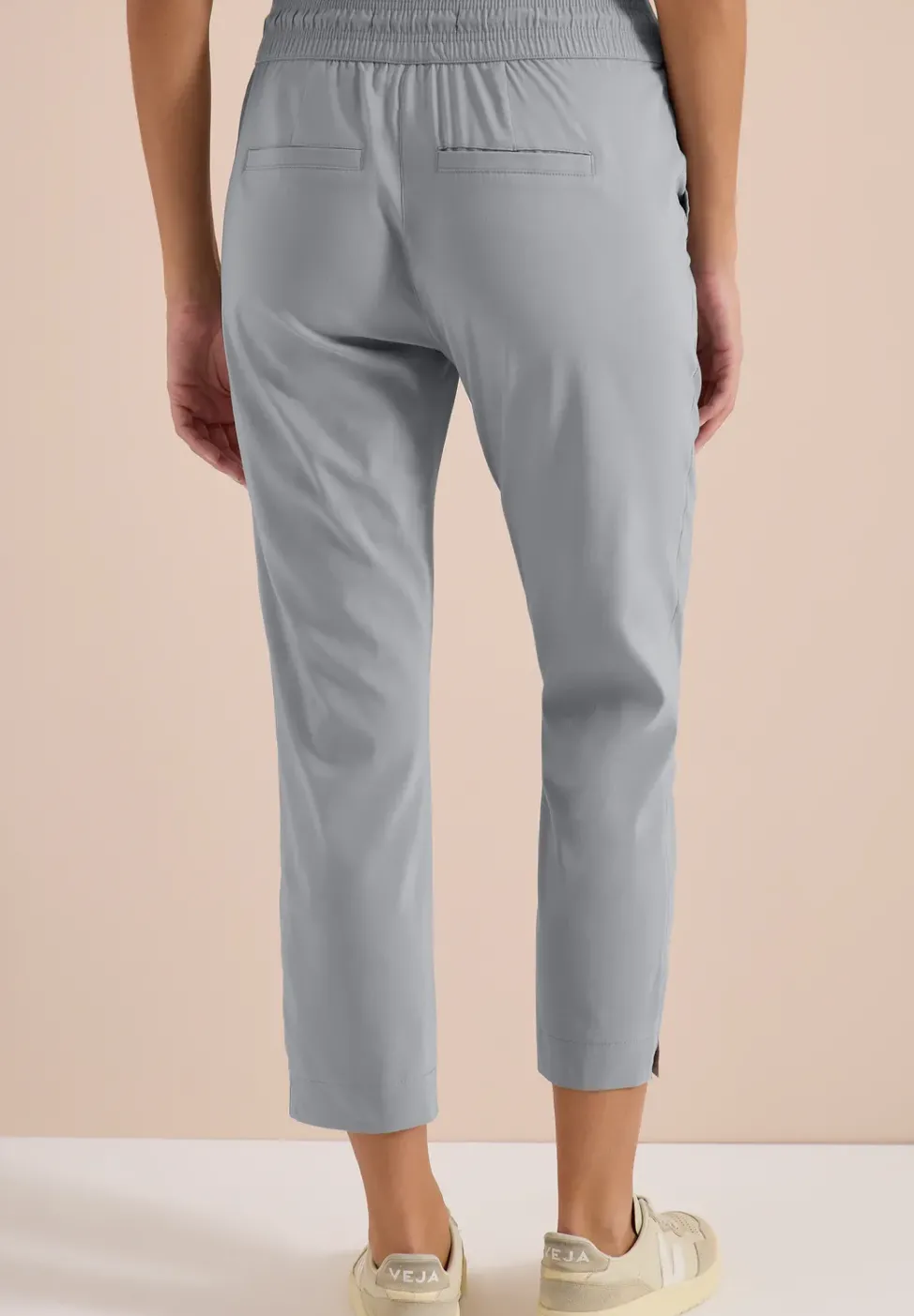 Mid Waist Slim Leg Hose im Casual Fit