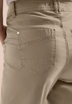 Mid Waist Slim Leg Hose im Casual Fit