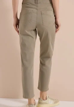 Mid Waist Slim Leg Hose im Casual Fit