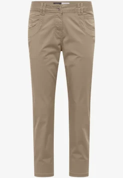 Mid Waist Slim Leg Hose im Casual Fit