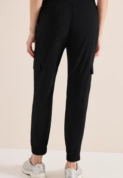 Mid Waist Slim Leg Hose im Cargo-Look
