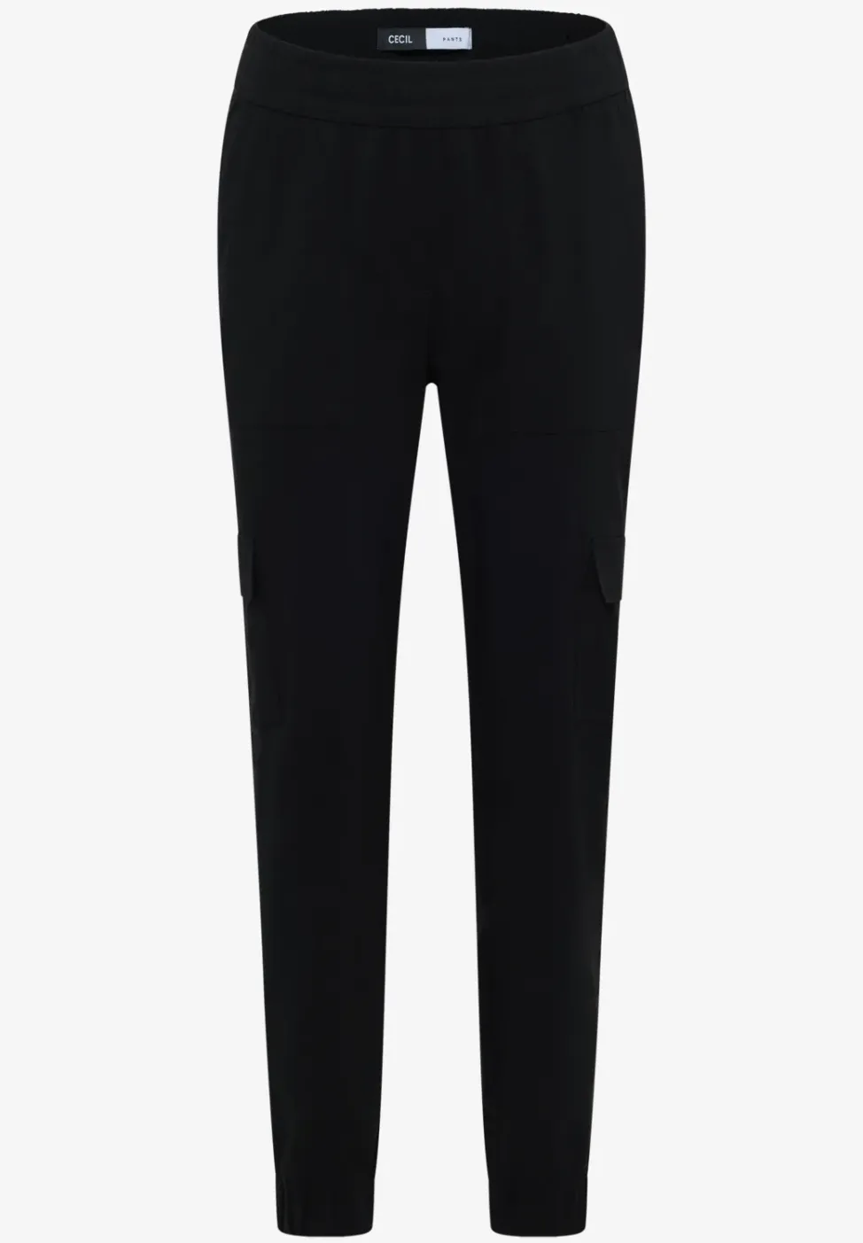 Mid Waist Slim Leg Hose im Cargo-Look