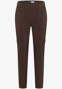 Mid Waist Slim Leg Hose im Cargo-Look