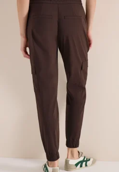 Mid Waist Slim Leg Hose im Cargo-Look