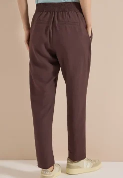 Mid Waist Slim Leg Hose im Loose Fit