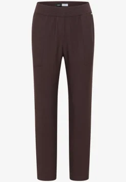 Mid Waist Slim Leg Hose im Loose Fit