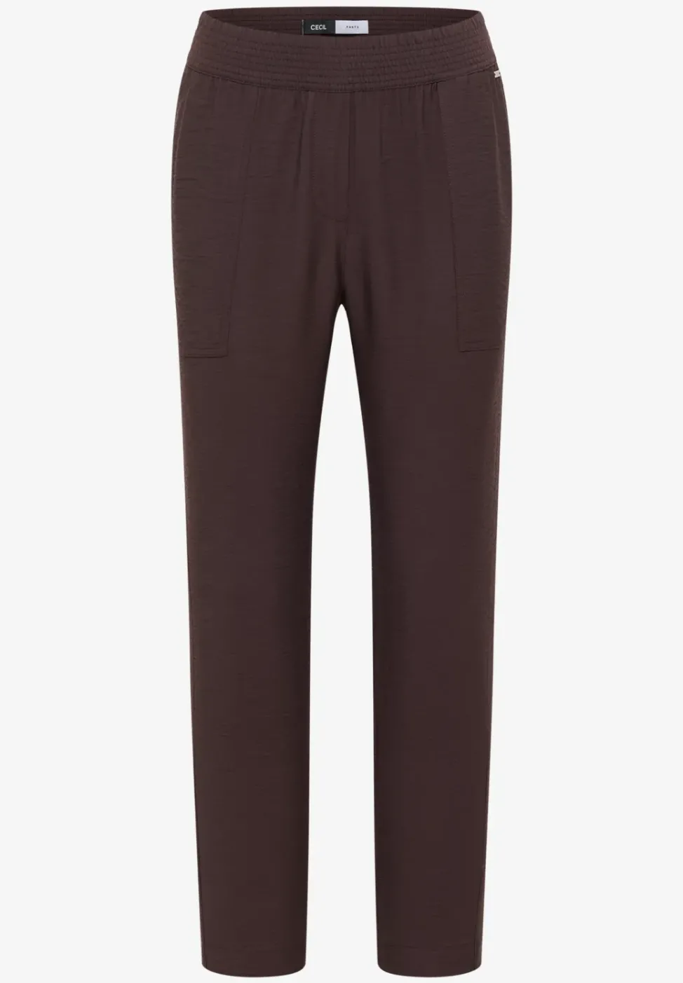 Mid Waist Slim Leg Hose im Loose Fit